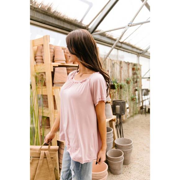 NEW NINEXIS double up top in mauve - Picture 2 of 3